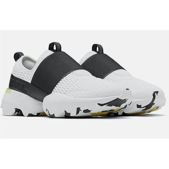 Sorel Kinetic Impact Strap Sneakers – White Bolt Black Yellow, Size 5 - Picture 2 of 9